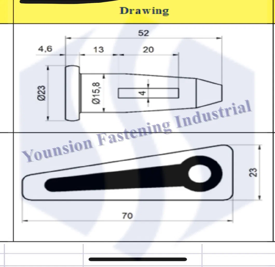 Aluminium Formwork Flat Tie Stub Pin and Wedge Concrete Formwork Accessories